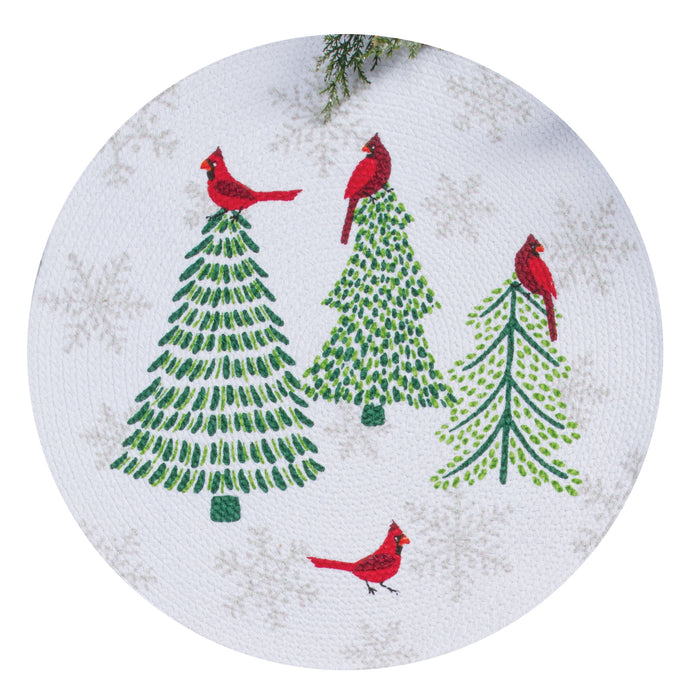 Kay Dee Round Braided Placemat, Woodland Walk