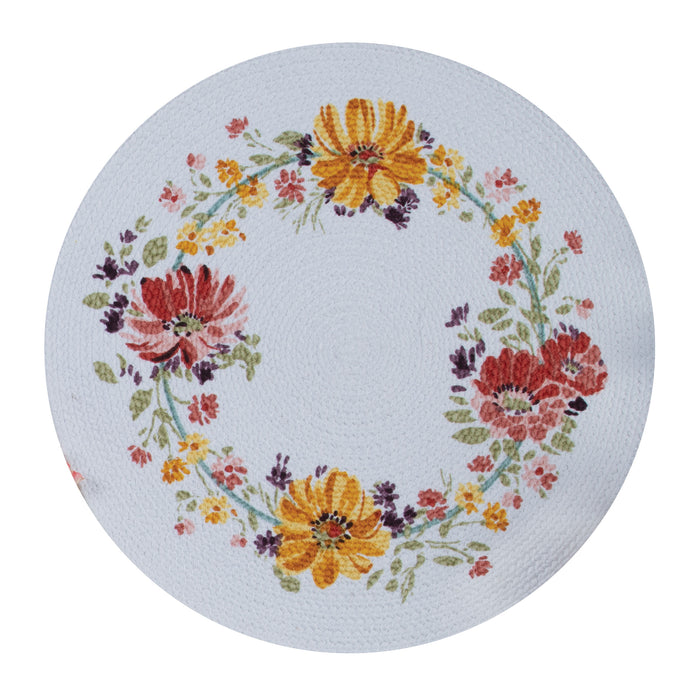 Kay Dee Round Braided Placemat, Autumn Joy