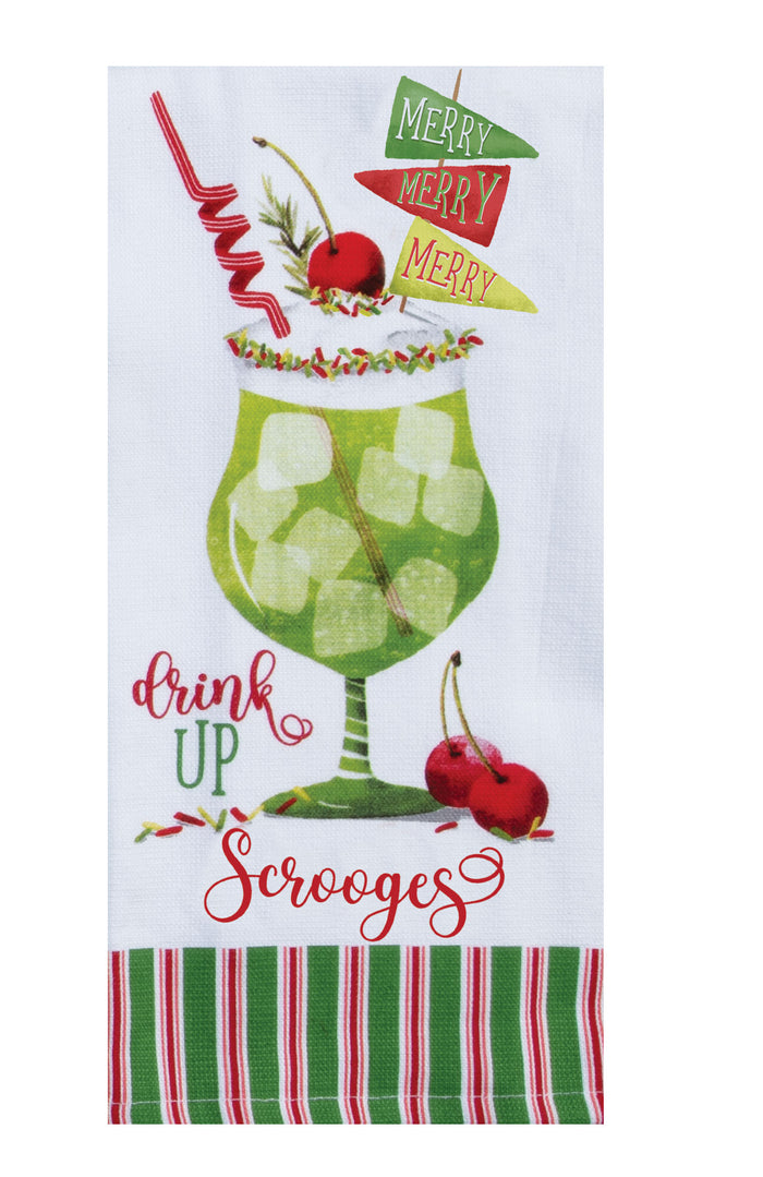 Kay Dee Dual Purpose Terry Tea Towel, Holiday Cheers Scrooges