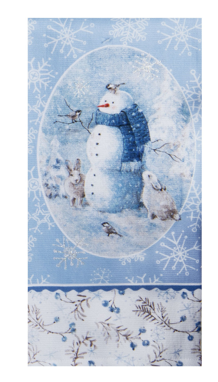 Kay Dee Dual Purpose Terry Tea Towel, Let It Snow Snowman