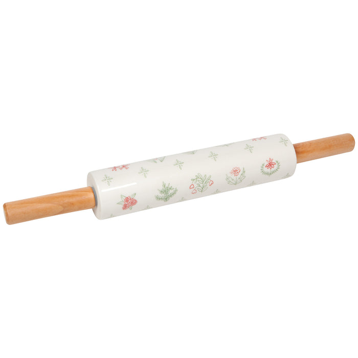 Danica Heirloom Camellia Stoneware Rolling Pin