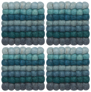 Danica Heirloom Dot Coasters Set of 4, Lagoon