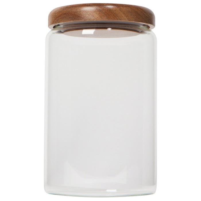 Danica Heirloom Glass Jar with Acacia Wood Lid 32 oz
