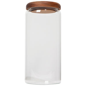 Danica Heirloom Glass Jar with Acacia Wood Lid 42 oz