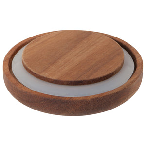 Danica Heirloom Glass Jar with Acacia Wood Lid 42 oz