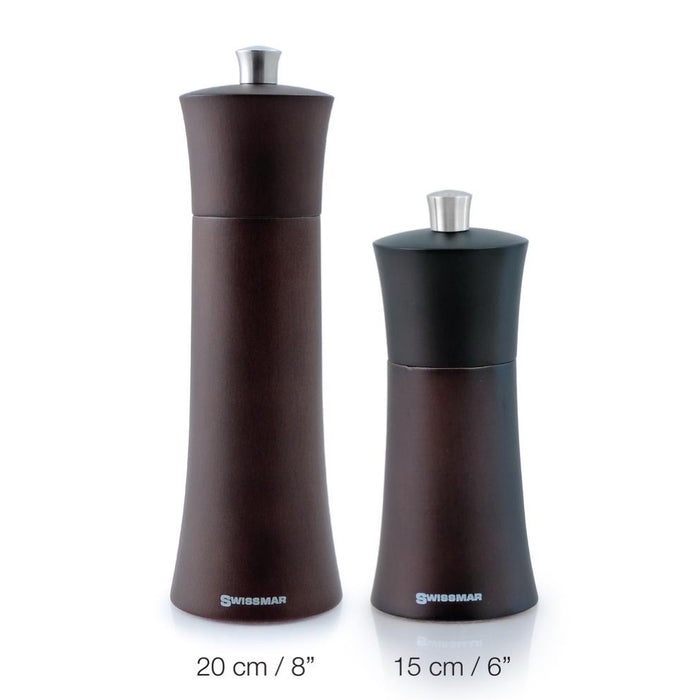 Swissmar Torre Pepper Mill 6 Inch, Wood Chocolate Finish