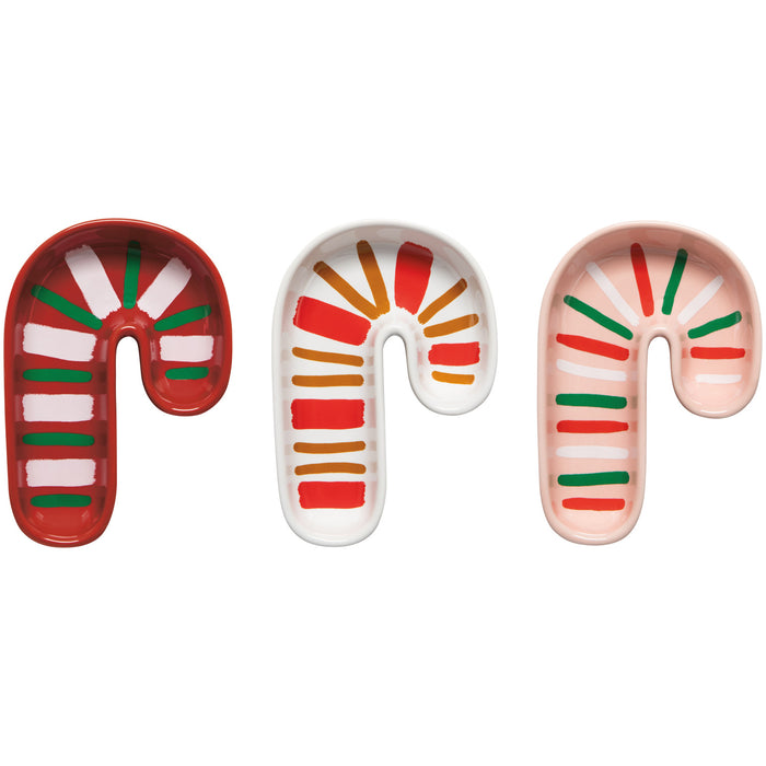 Danica Jubilee Shaped Dishes Set of 3, Merry Mints (Candy Canes)