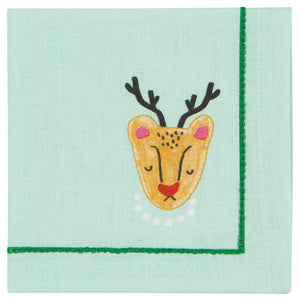 Danica Jubilee Cloth Cocktail Napkins Set of 4, Rudolph Imposter