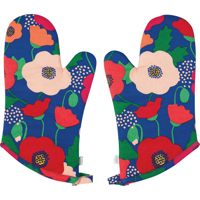 Danica Jubilee Oven Mitt Set of 2, Poppy