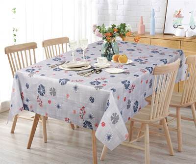 Texstyles Deco Tablecloth 58 x 78 Inch, Joy Blue