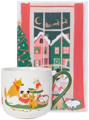 Danica Jubilee Mug & Dishtowel Set of 2, Waiting For Santa