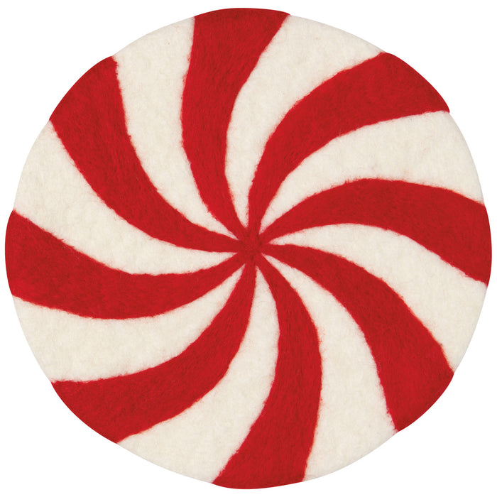 Danica Jubilee Felt Trivet, Merry Mints (Candy Cane)