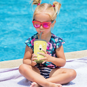 Asobu Mini Sippy Travel Cup 12oz, Yellow Bear