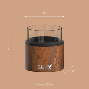 Asobu Insulated "On the Rocks" Whiskey Glass, Wood