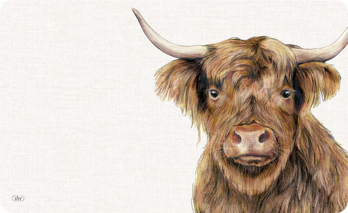 IHR Melamine Breakfast Board, Farm Highland Cow