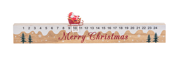 Ganz Wood Santa Countdown Calendar