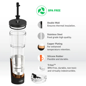 Asobu Marina 2-in-1 Tumbler, Black