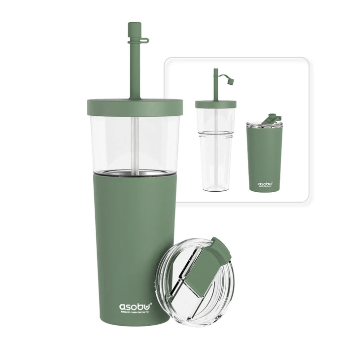 Asobu Marina 2-in-1 Tumbler, Basil Green