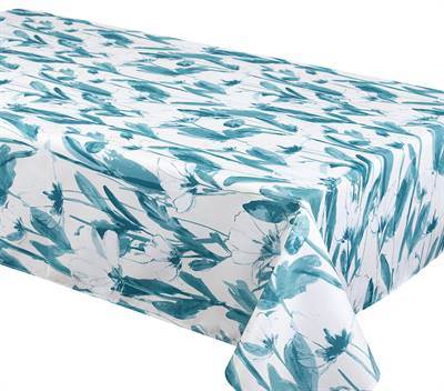Texstyles Deco Tablecloth 58 x 78 Inch, Natalia Blue