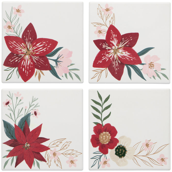 Danica Now Designs SOAK UP Coaster Set of 4, Amaryllis
