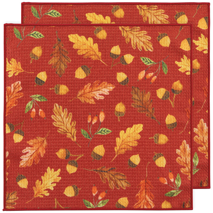 Danica Now Designs Renew Recycled Microfibre Dishcloth Set of 2, Oak & Acorn