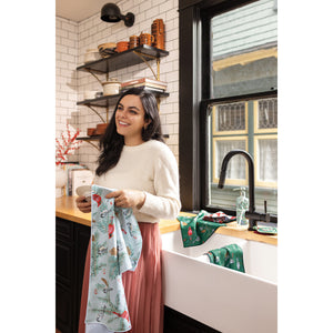 Danica Now Designs Renew Recycled Microfibre Dishcloth Set of 2, Birds & Boughs