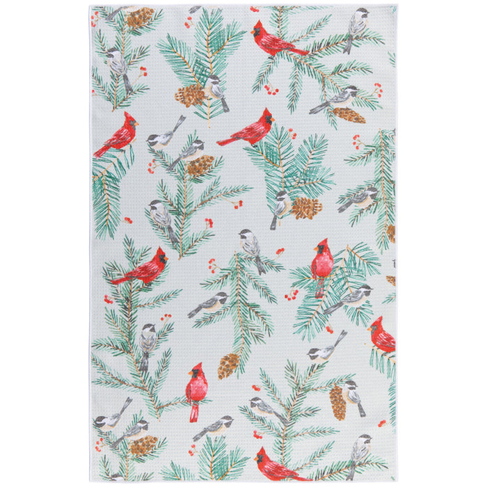 Danica Now Designs Renew Recycled Microfibre Tea Towel, Birds & Boughs