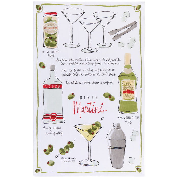 Danica Now Designs Tea Towel, Martini