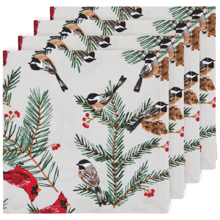 Danica Now Designs Cloth Napkins Set of 4, Birds & Boughs