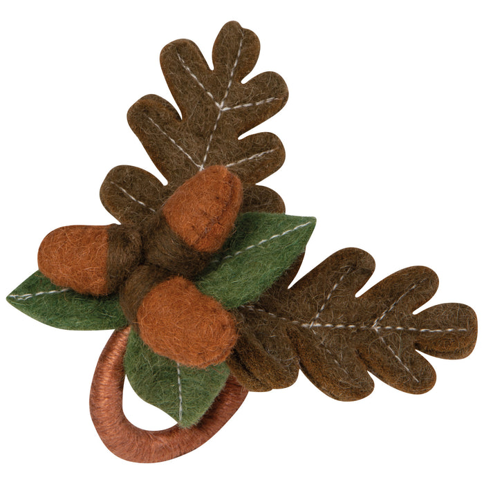 Danica Now Designs Felt Napkin Ring, Oak & Acorn