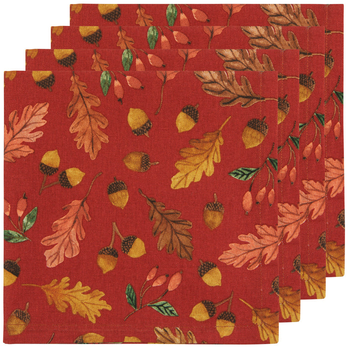 Danica Now Designs Cloth Napkins Set of 4, Oak & Acorn