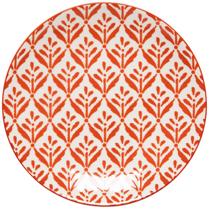 Danica Now Designs Stamped Appetizer Plate 6 Inch, Copper Leaves