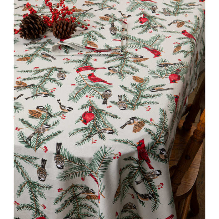Danica Now Designs Tablecloth Jacquard 60x90 Inch, Birds & Boughs