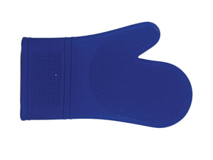Kitchen Basics Silicone Oven Mitt 12 Inch, Indigo Blue