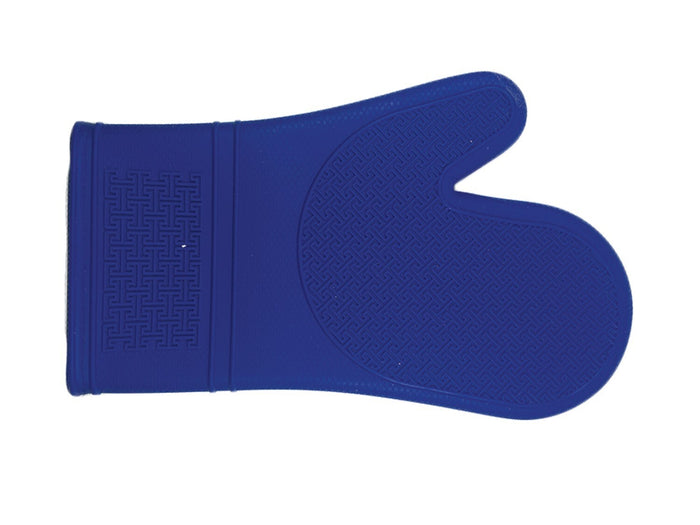 Kitchen Basics Silicone Oven Mitt 12 Inch, Indigo Blue