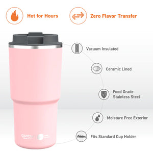 Asobu Puramic 'Pick Me Up' Travel Mug 20oz, Pink