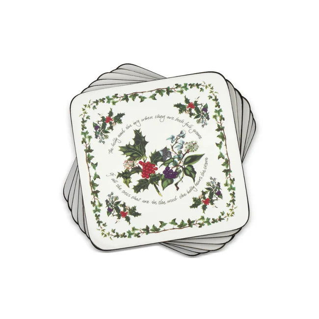 Pimpernel Coasters Set of 6, Holly & the Ivy