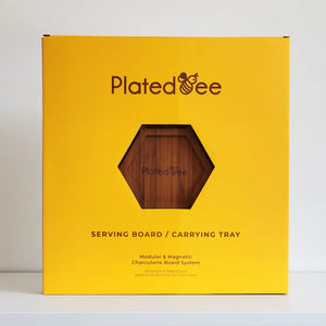 Plated Bee Bamboo Charcuterie Board Carrying Tray