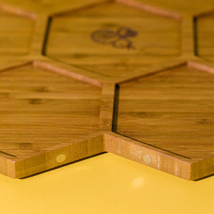 Plated Bee Bamboo Charcuterie Board Carrying Tray