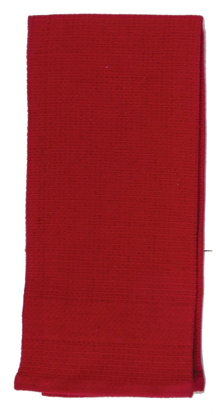 Kay Dee KD Kitchen Waffle Terry Tea Towel, Samba Red