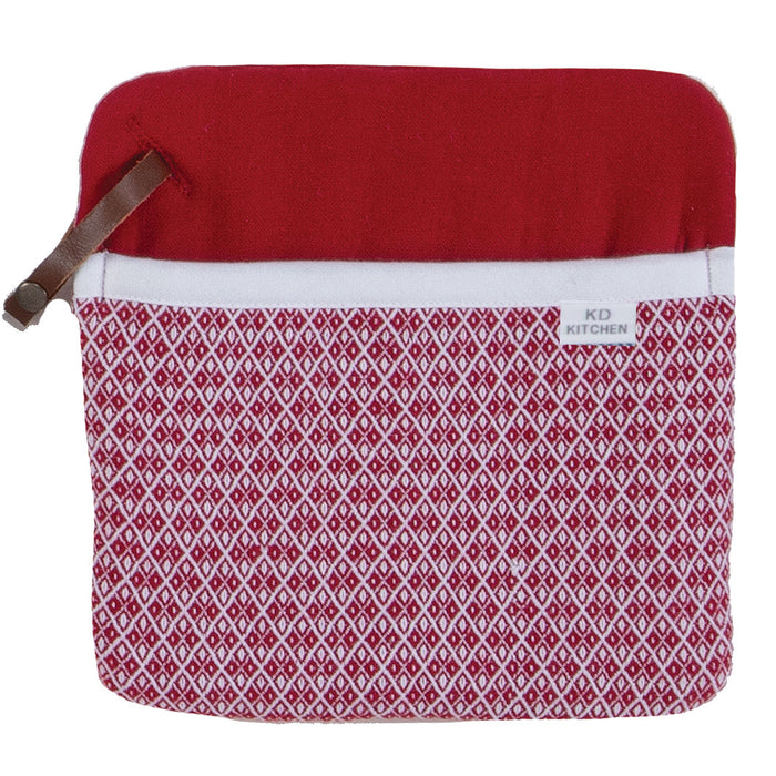 Kay Dee KD Kitchen Pot Holder Pocket Mitt, Samba Red