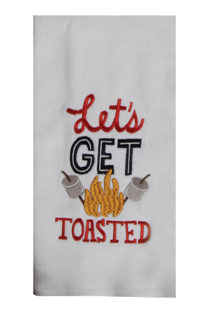 Kay Dee Dual Purpose Terry Tea Towel, Cabin Fever Let's Get Toasted