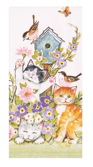 Kay Dee Dual Purpose Terry Tea Towel, Curious Kittens