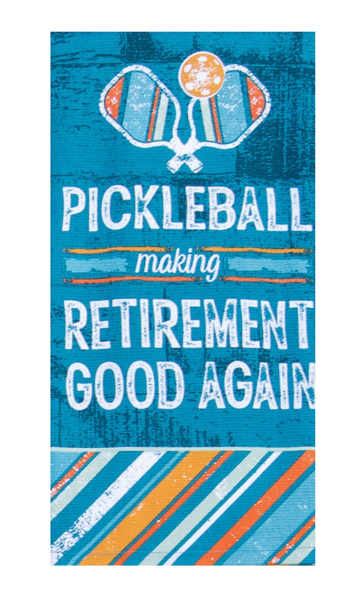 Kay Dee Dual Purpose Terry Tea Towel, Pickleball 'Retirement'
