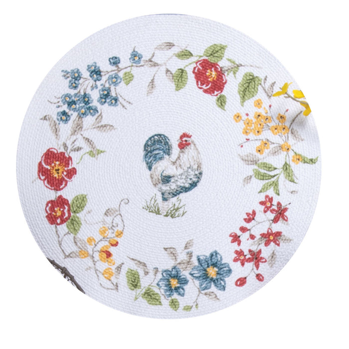 Kay Dee Braided Placemat, Countryside Rooster