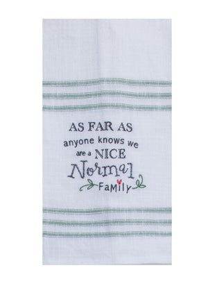 Kay Dee Tea Towel Embroidered, Snarkasms Normal Family