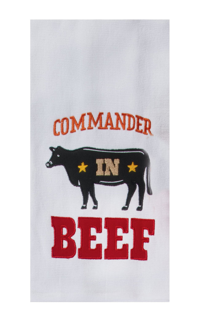 Kay Dee Dual Purpose Terry Tea Towel, BBQ Commander in Beef