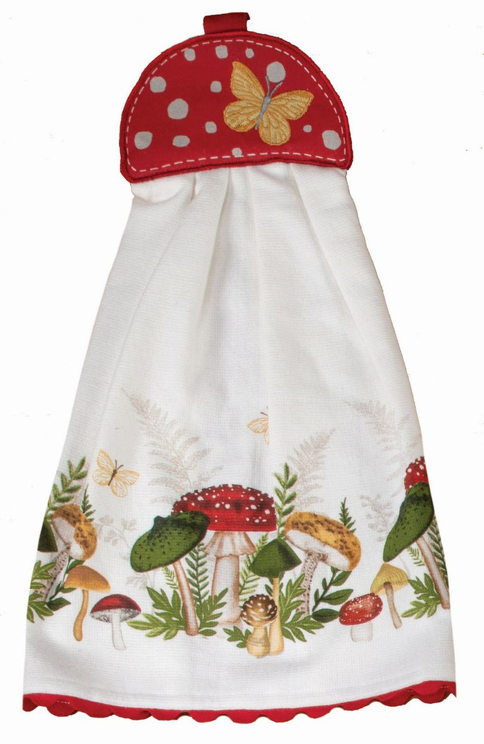 Kay Dee Hang Up Tea Towel, Botanical Mushroom