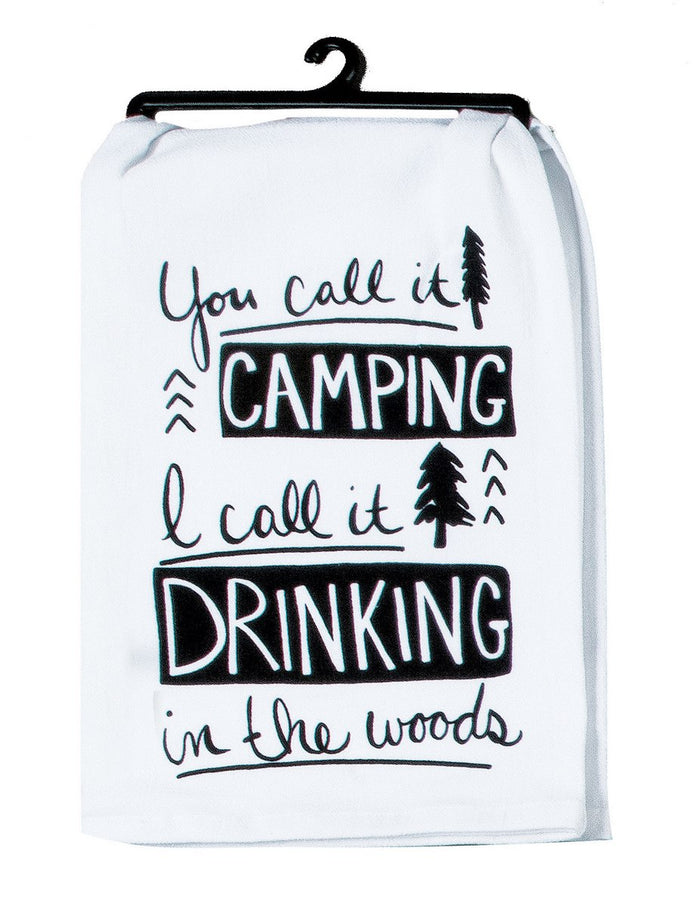 Kay Dee Flour Sack Tea Towel, Snarkasms Camping & Drinking
