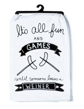 Kay Dee Flour Sack Tea Towel, Snarkasms It's All Fun & Games